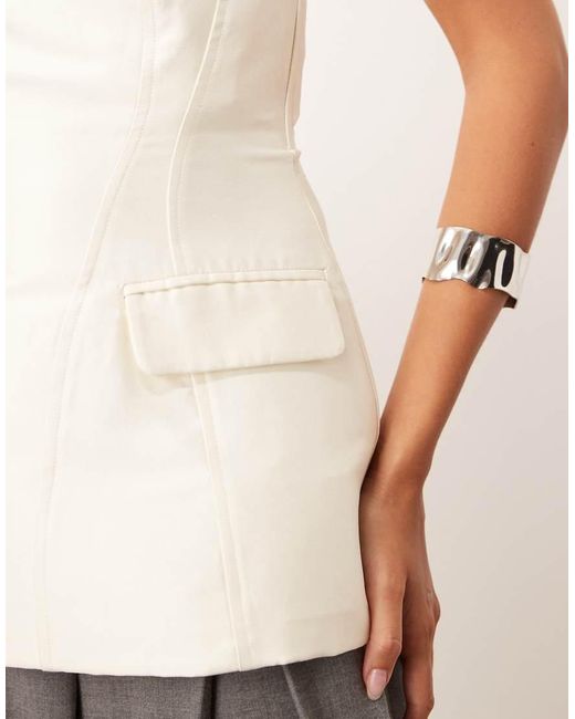 ARRANGE White Sculpted Bandeau Top