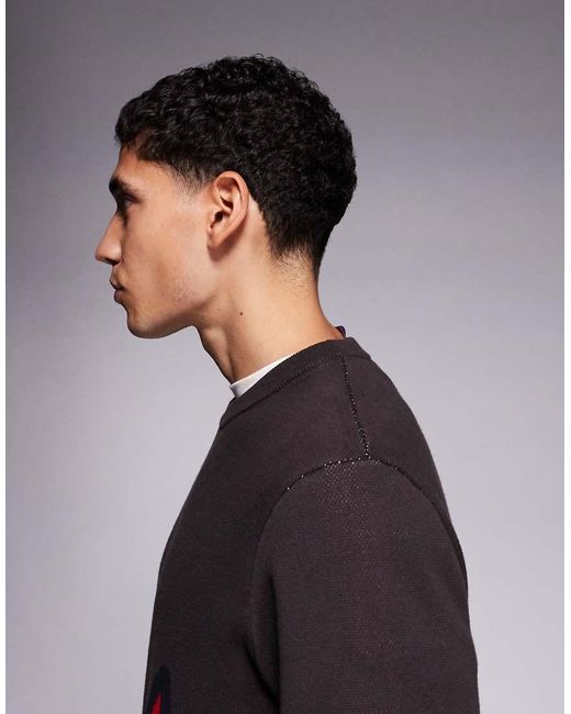 ICECREAM Brown Running Dog Knitted Jumper for men