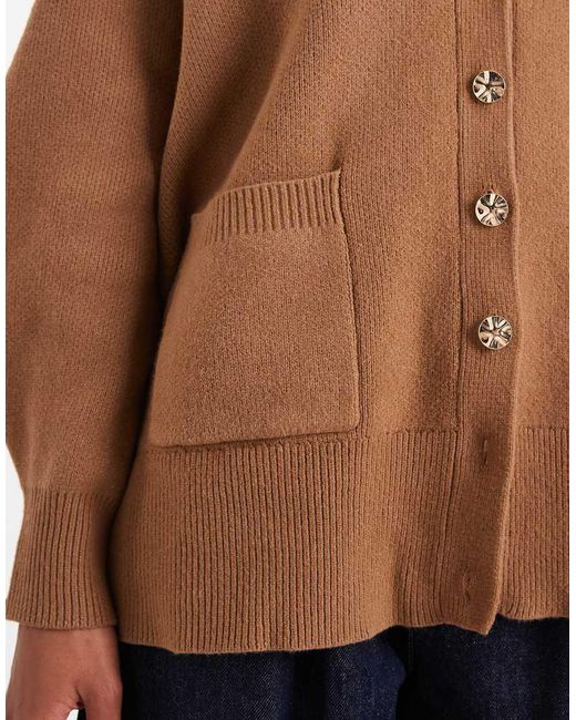 ASOS Brown Oversized Boyfriend Cardigan