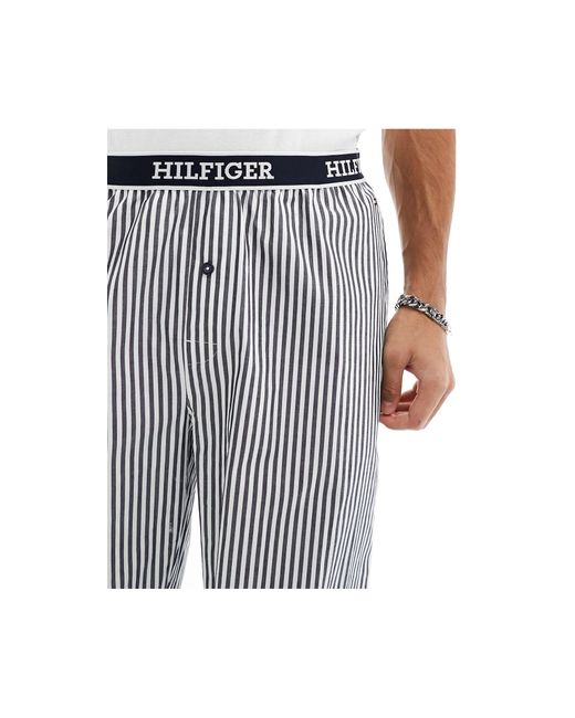 Tommy Hilfiger Black Monotype Lounge Trousers for men