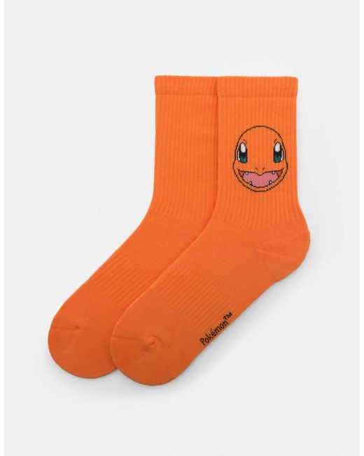 Pull&Bear Brown Pokémon Charmander Socks for men