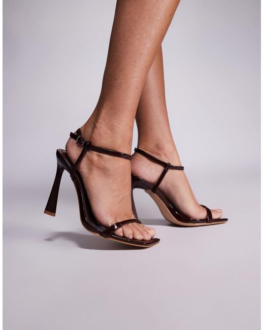 SIMMI White Simmi London Aeros Wide Fit Barely There Heeled Sandals