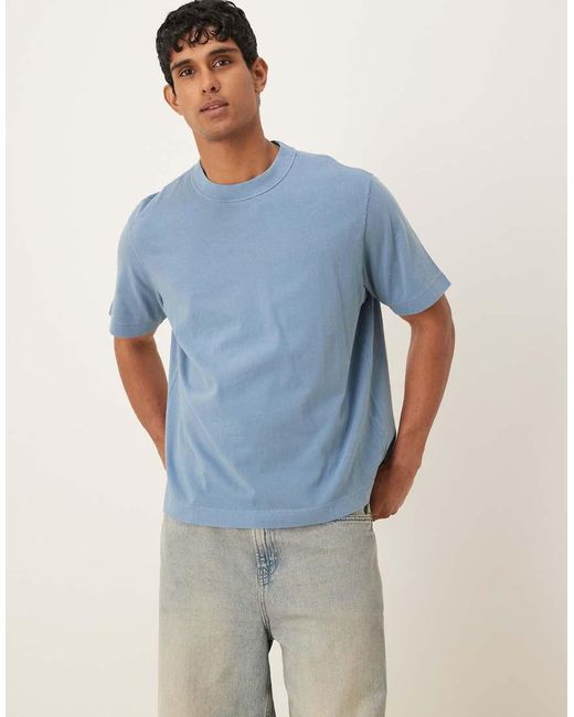 T-Shirt A Maniche Corte Vintage Slavato di Abercrombie & Fitch in Blue da Uomo