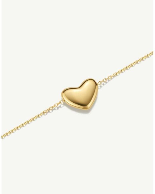 D.Louise Metallic Waterproof Bubble Heart Single Bracelet – Tarnish-Free