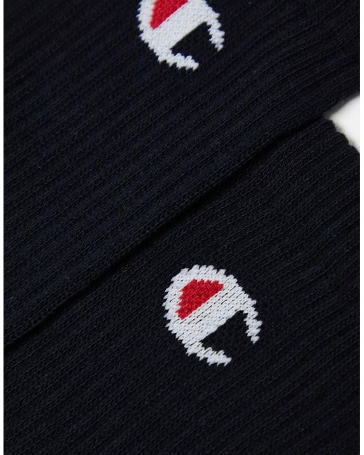 Champion Black Crew Socks for men