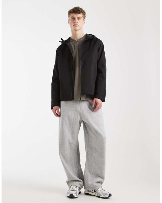 Jack & Jones Black Lightweight Hooded Jacket for men