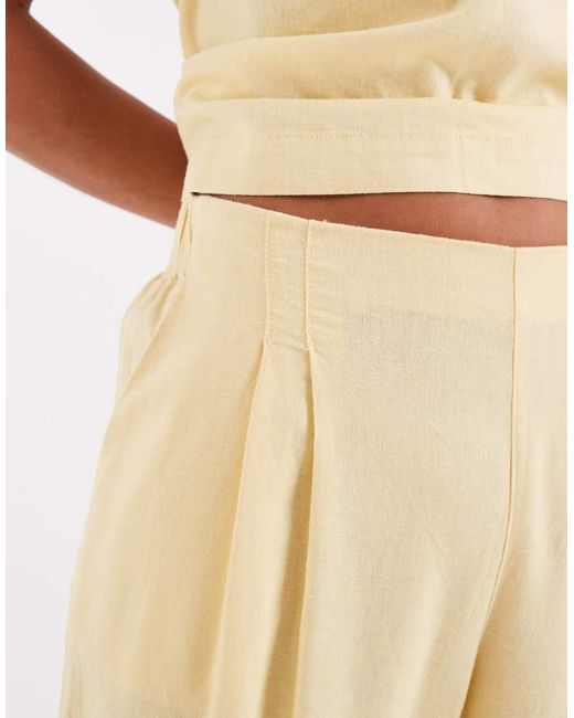 JJXX Natural Co Ord Linen Blend Trousers