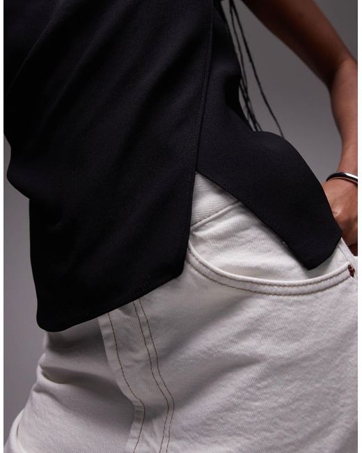 Mango Gray – ärmelloses satin-oberteil