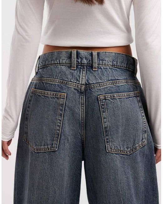 Collusion Blue X001 Antifit Mid Rise Jeans