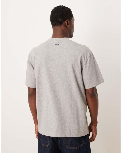 Adidas Originals Natural Collegiate Logo T-shirt for men