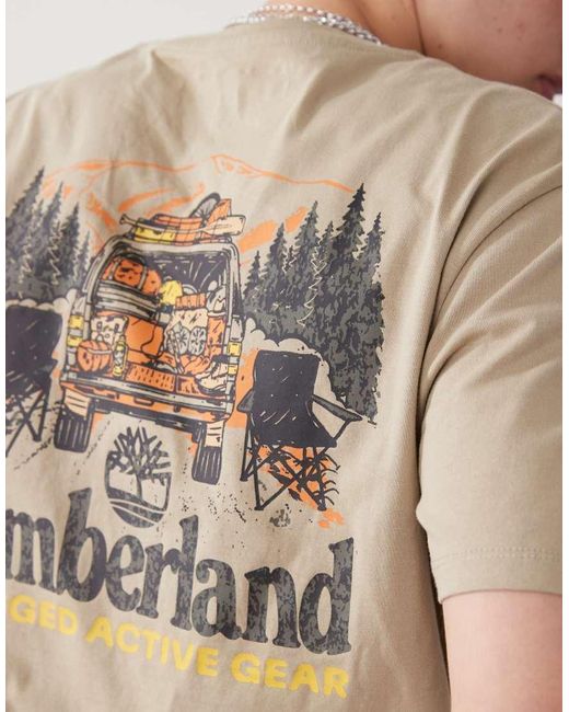 Camiseta Beis Con Estampado En La Espalda Back On The Road De -Neutro Timberland de hombre de color Natural