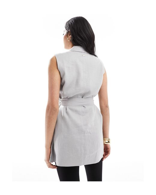 Camiseta gris claro con cinturón Armani Exchange de color Gray