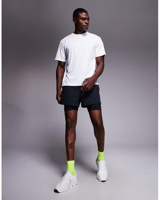 4505 – lauf-t-shirt aus schnelltrocknendem netzstoff in White für Herren