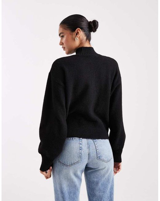 Monki Black Knit Turtleneck Sweater