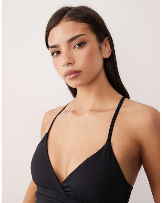 4505 Black Active Tennis Dress With Under Short And Adjustable Straps