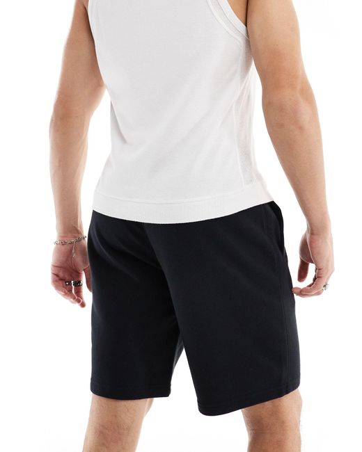 Hollister Black 9inch Tech Logo Sweat Shorts for men