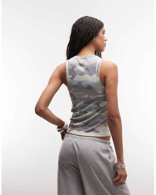 Collusion Gray Sheer Camo Tank Top