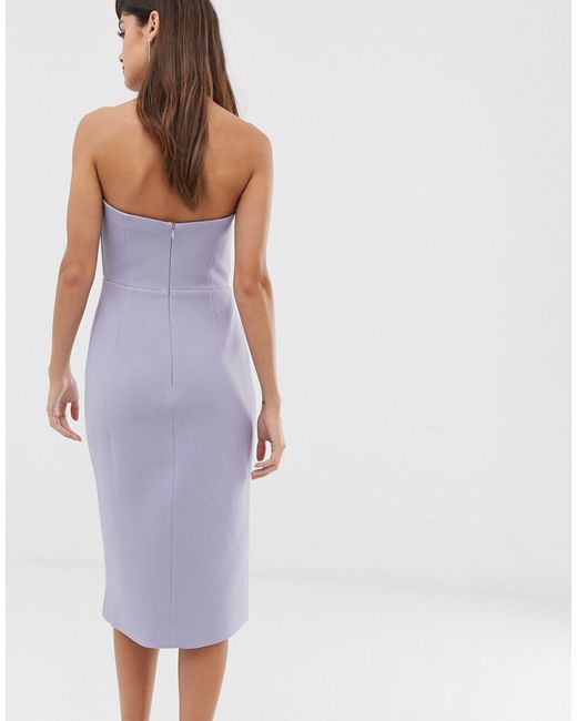 bow front midi dress