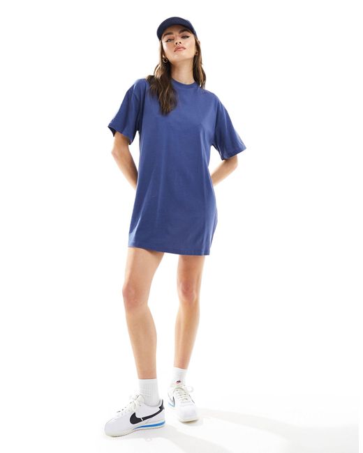 ASOS Blue Oversized Mini T-shirt Dress
