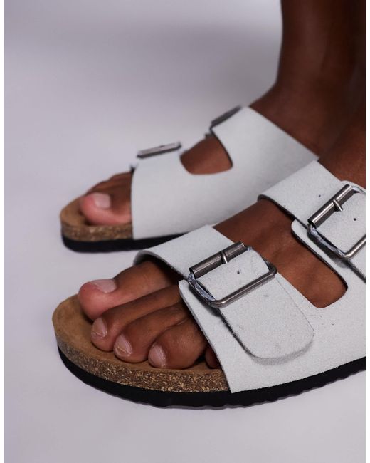 ASOS Brown Two Strap Sandals for men