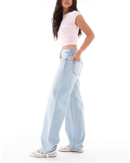 Cotton On Blue Low Rise Straight Jeans