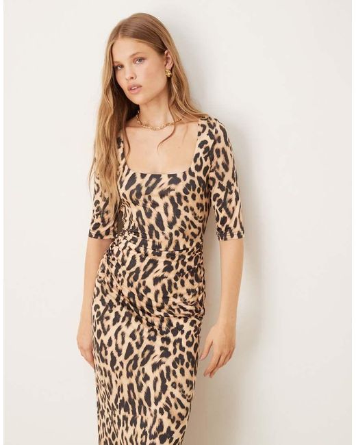 Never Fully Dressed Natural Long Sleeve Maxi Dress