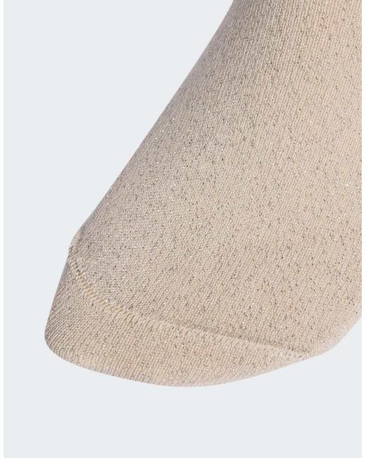 Adidas Originals Natural 3-Stripes Glitter Crew Socks 2 Pairs