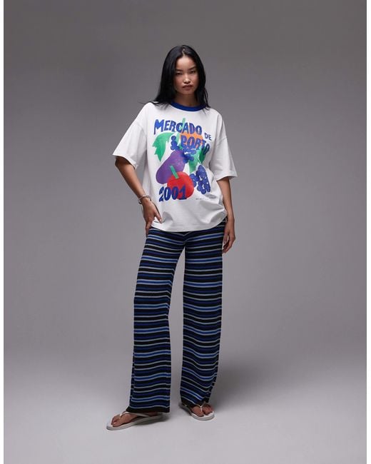 TOPSHOP Gray – oversize-t-shirt aus jersey