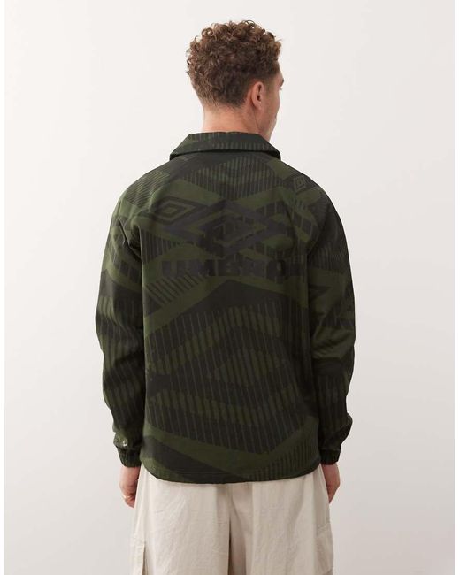 Umbro Green Rinted Drill Top for men