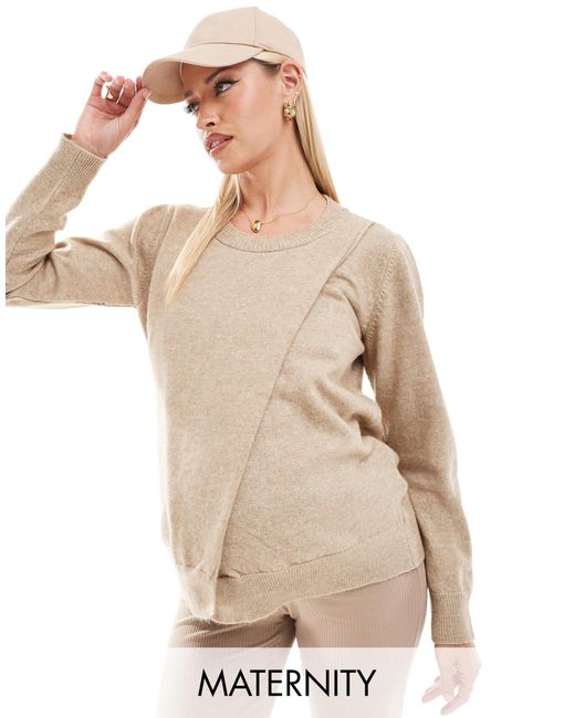 Mama.licious Natural Mamalicious Maternity Split Front Jumper With Nursing Functionality