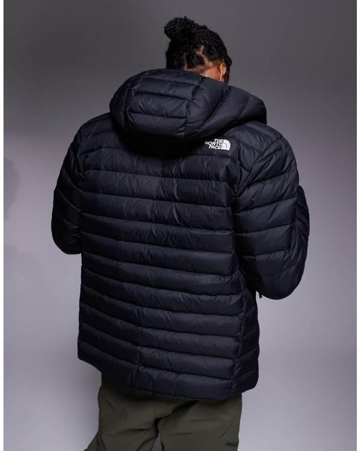 The North Face Blue Classic Down Hooded Jacket for men