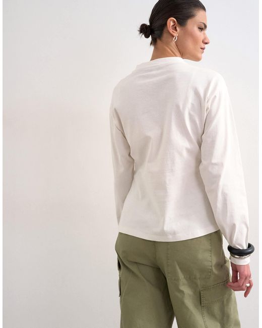 TOPSHOP Natural – langärmliges t-shirt