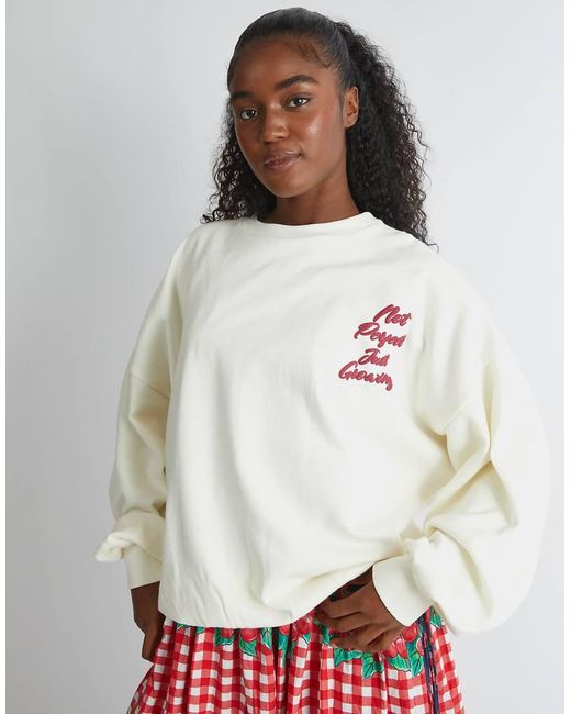 Skinnydip London Red London Not Perfect Just Growing Sweatshirt