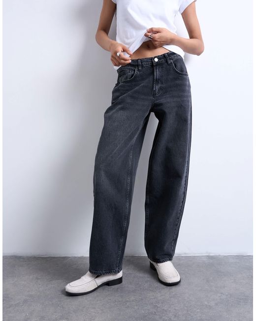 TOPSHOP White Lowrie Low Rise baggy Jean