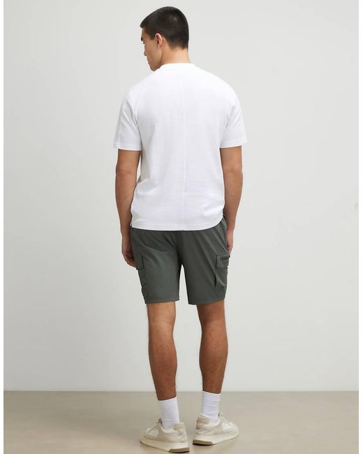 River Island White Skinny Fit Cargo Shorts for men