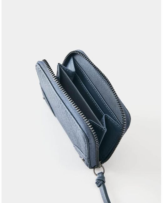 Pull&Bear Blue Studded Wallet