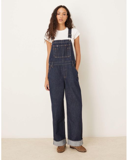Abercrombie & Fitch Blue – latzhose aus denim