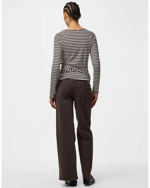 Pieces Gray Wrap Top