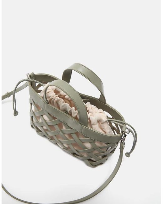 Pull&Bear Metallic Woven Bag