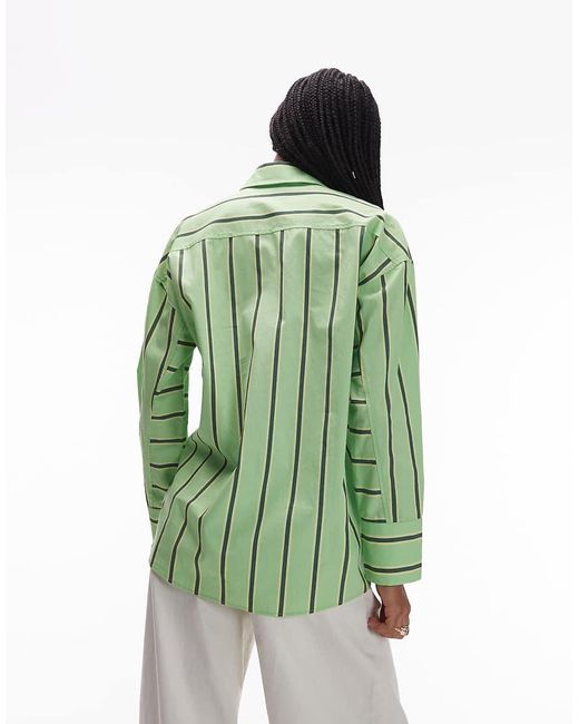 TOPSHOP Green Oversized Shirt