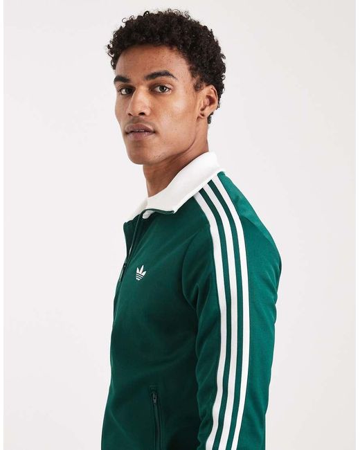 Adidas Originals Green Classic Track Top for men
