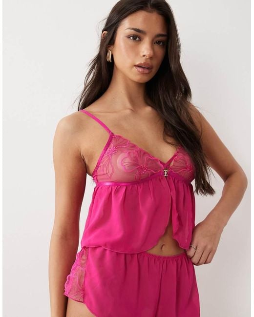 Ann Summers Red Floral Fling Cami Set