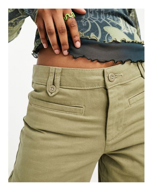 Collusion Low Rise Y2k Cargo in White Lyst