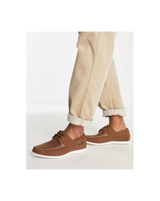 Ben Sherman Casual Boat Shoes in Brown for Men | Lyst