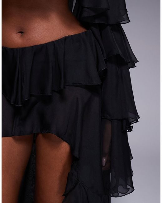 The Dolls House Blue Rebecca Ruffle Short Co-ord