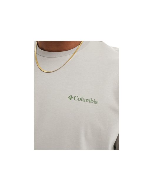 Explorers canyon - t-shirt grigia con stampa sul retro di Columbia in White da Uomo