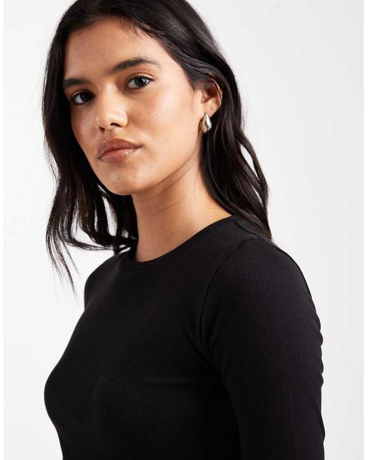 Brave Soul Black Cotton Long Sleeve T-shirt