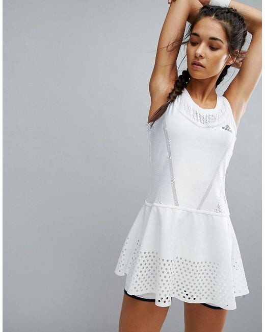 Adidas White By Stella Mccartney Barricade Tennis Dress