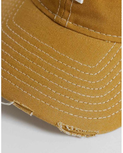 KTZ Natural La Dodgers 9twenty Cotton Canvas Trucker Cap