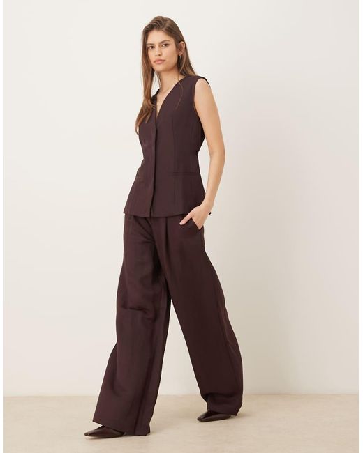 Mango Natural Cherry Straight Leg Trouser Co-Ord